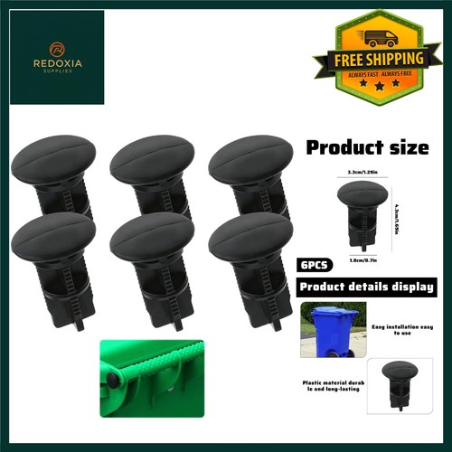 Durable black plastic wheelie - black,